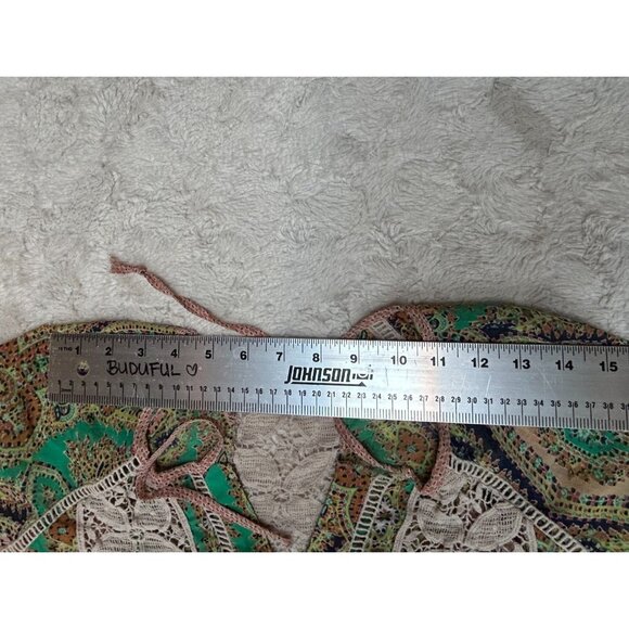 Anthropologie Meadow Rue Womens Lace Inset Floral Boho Top Small Long Sleeve - Picture 6 of 7